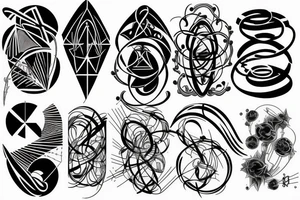 Concept quantumphysic, thin line, complicated tattoo idea