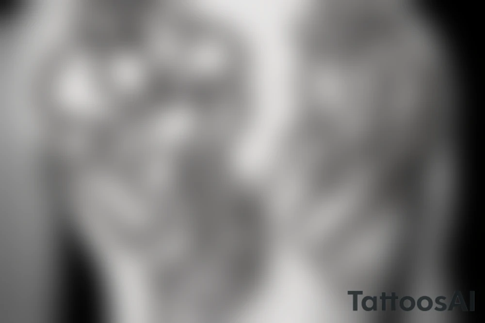 The profile of a bowl with octopus tentacles sticking out of it tattoo idea
