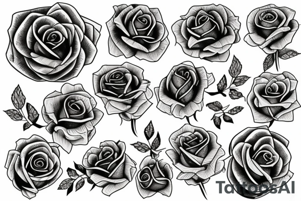 Lion rose tattoo idea