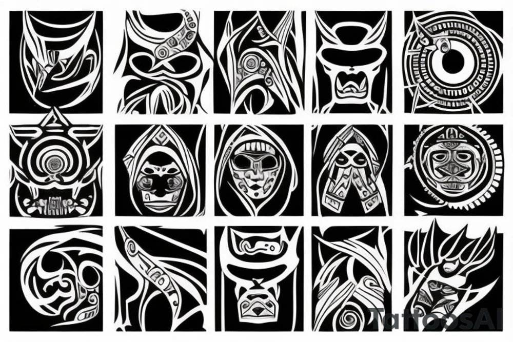 Tribal cyber tattoo idea