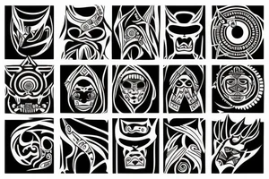Tribal cyber tattoo idea