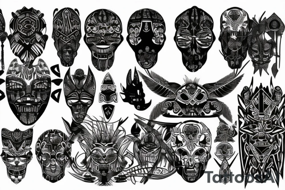 Tribal cyber tattoo idea
