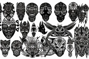 Tribal cyber tattoo idea