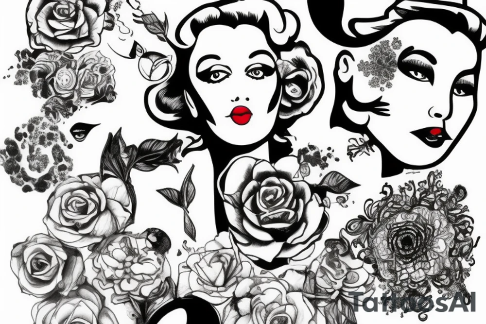 Mariline Monroe Smoking tattoo idea