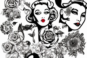 Mariline Monroe Smoking tattoo idea
