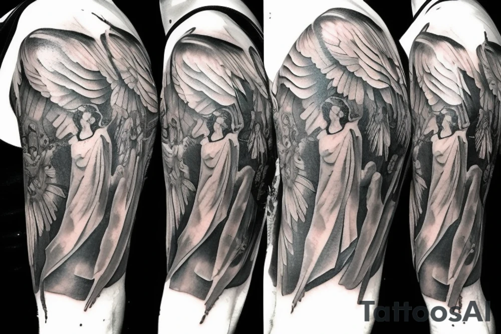 Biblical angel tattoo idea