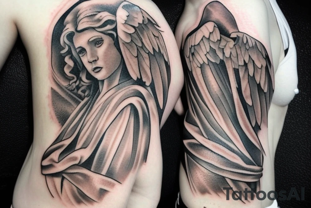 Biblical angel tattoo idea