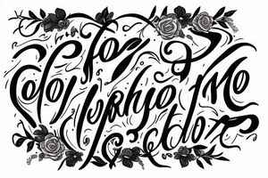 Lettering with the quote "hoc non pereo habebo fortior me" tattoo idea