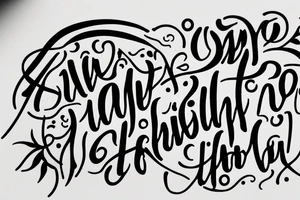 Lettering with the quote "hoc non pereo habebo fortior me" tattoo idea