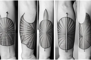minimalist windmill tattoo idea