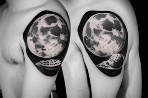Astronaut on the moon looking into space tattoo idea