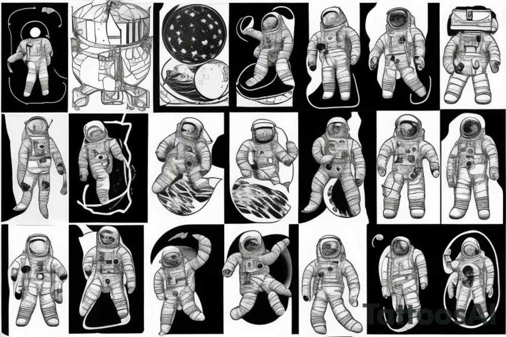Astronaut on the moon tattoo idea