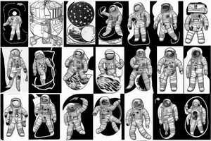 Astronaut on the moon tattoo idea