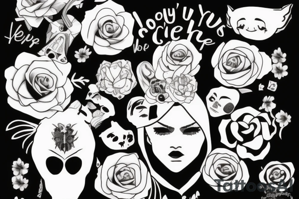 Do you think she's scared
I don't really know
I don't think she wants
to see me anymore tattoo idea