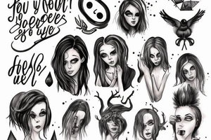 Do you think she's scared
I don't really know
I don't think she wants
to see me anymore tattoo idea