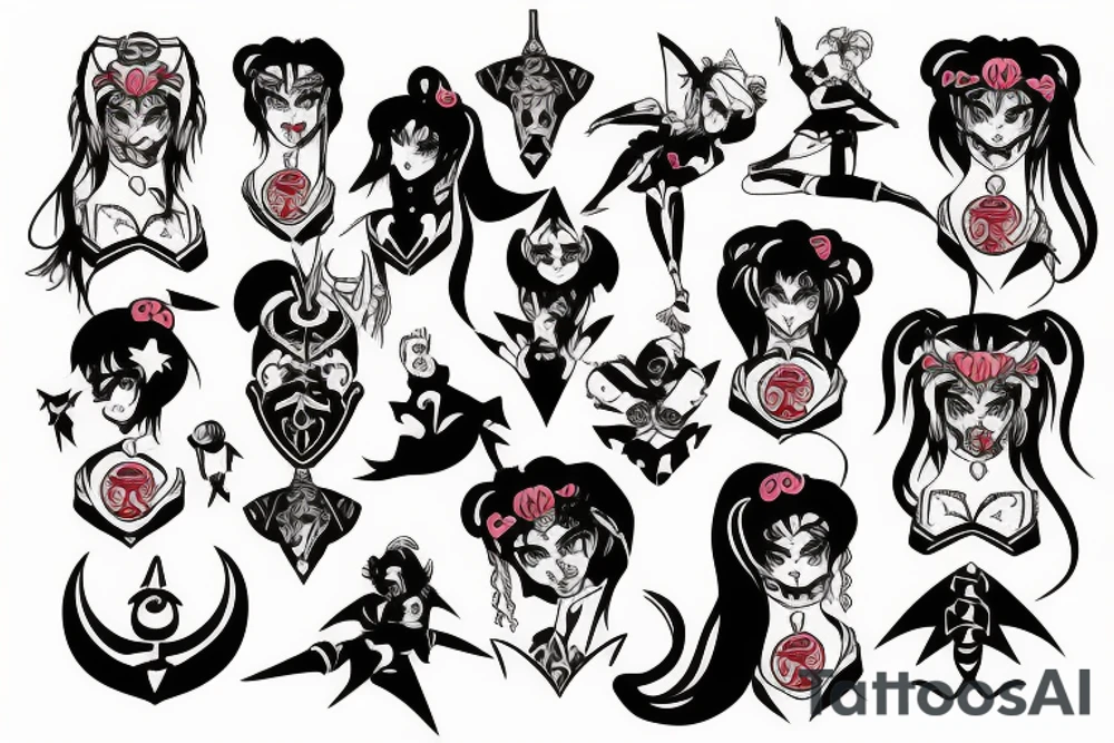 Sailor moon aggrogoth tattoo idea