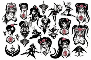 Sailor moon aggrogoth tattoo idea