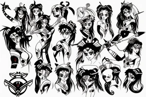 Sailor moon aggrogoth tattoo idea