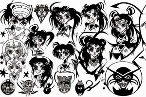 Sailor moon aggrogoth tattoo idea