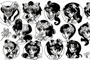 Sailor moon aggrogoth tattoo idea