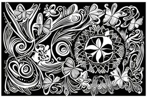 Butterfly in a circle tattoo idea