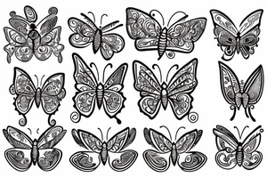 Butterfly in a circle tattoo idea