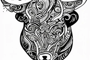 Bull in a dress tattoo idea
