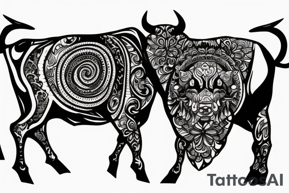 Bull in a dress tattoo idea