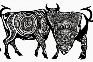 Bull in a dress tattoo idea