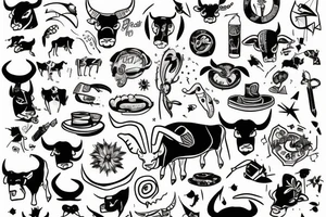 Bull in a dress tattoo idea