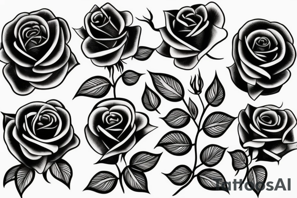black rose tattoo idea