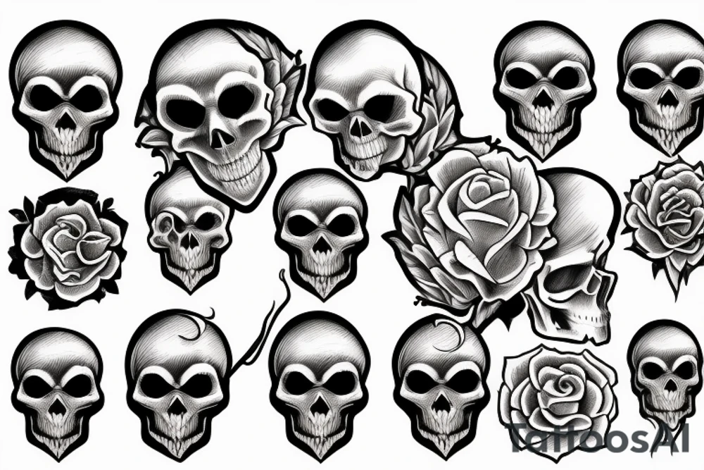 medieval skull tattoo tattoo idea