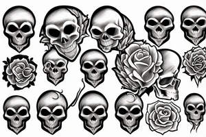 medieval skull tattoo tattoo idea