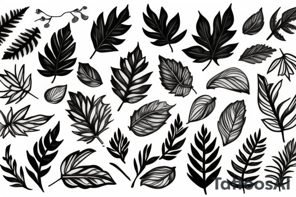 leaves tattoo idea