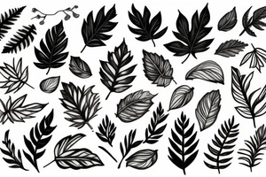 leaves tattoo idea