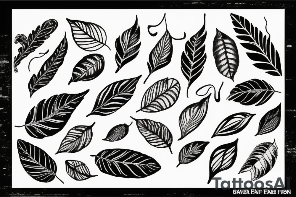leaves tattoo idea
