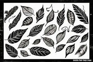 leaves tattoo idea