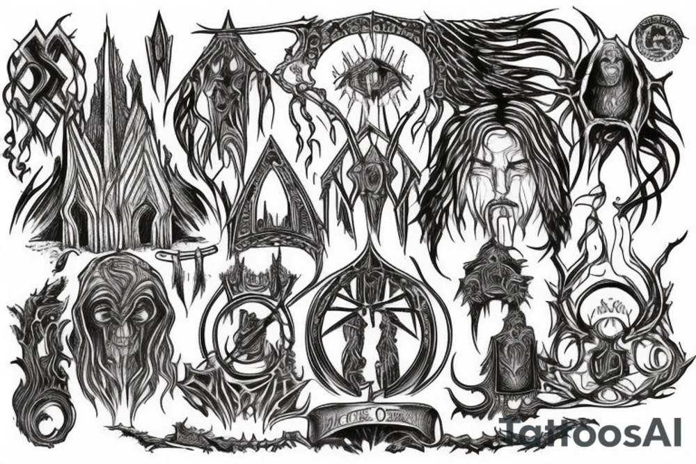 Gates of moria from lord of the rings tattoo idea
