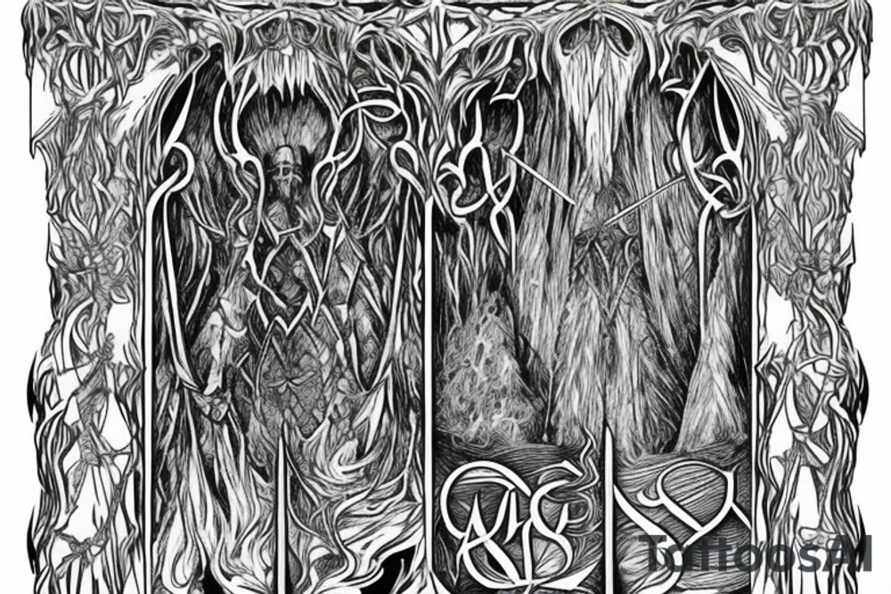 Gates of moria from lord of the rings tattoo idea