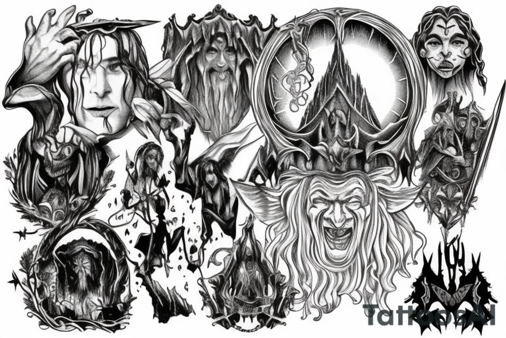 Gates of moria from lord of the rings tattoo idea