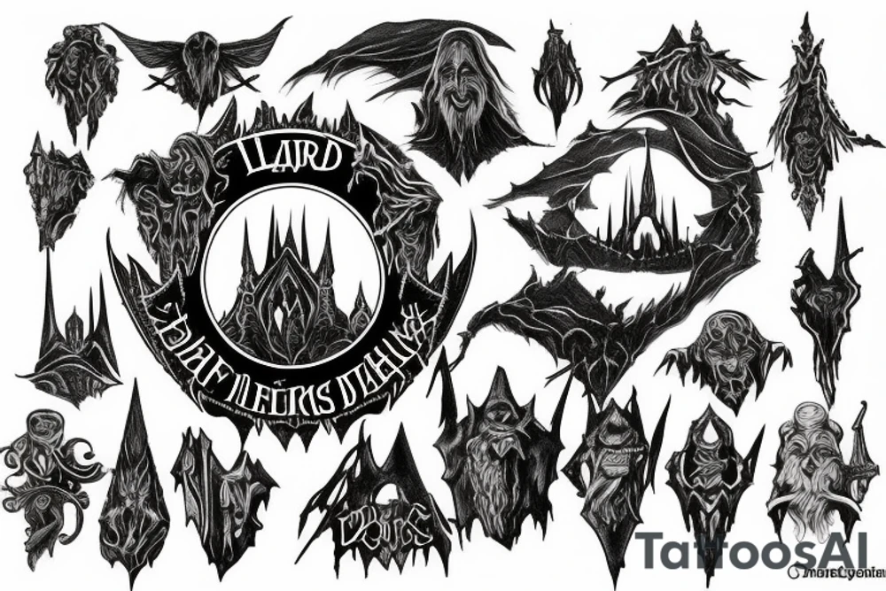 Gates of moria from lord of the rings tattoo idea