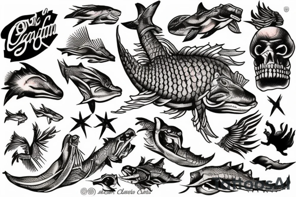 leviathan from the bible tattoo idea
