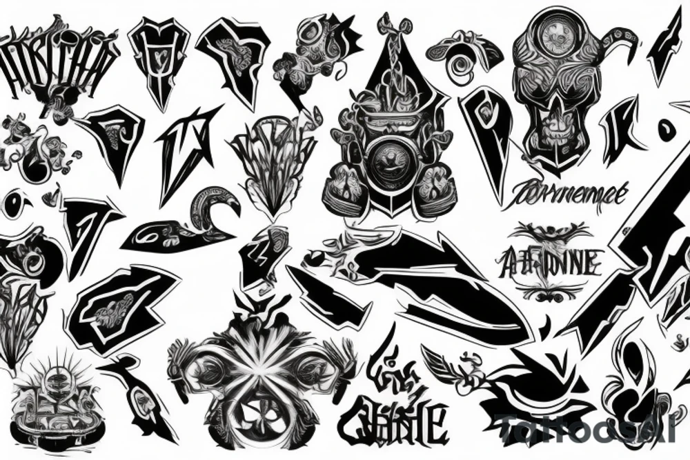 symbol of adrenaline tattoo idea