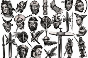 biblical warrior tattoo idea