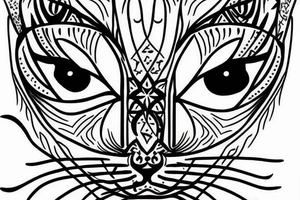 egypt cat 3 eye tattoo idea