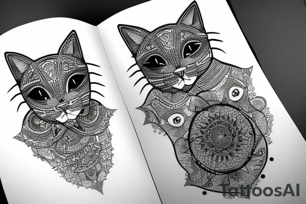 egypt cat 3 eye tattoo idea