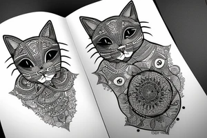 egypt cat 3 eye tattoo idea