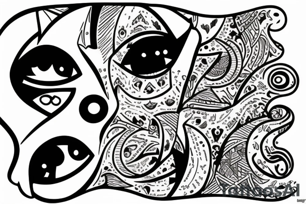 3 eyes cat tattoo idea