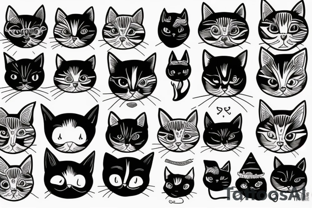 3 eyes cat tattoo idea