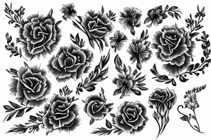 Taurus carnation tattoo idea